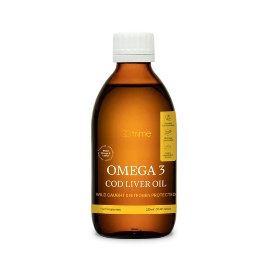 Prémiový olej z tresčích jater s omega-3, polyfenoly a citrusovou příchutí pro zdraví mozku, srdce a zraku
